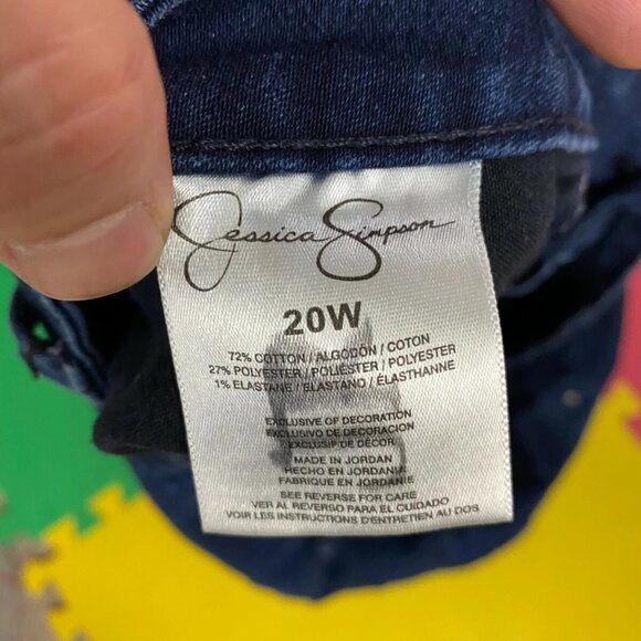 Jessica Simpson Pants Women Size 20W Kiss Me Supper Skinny Judith Rout 03 Navy - Picture 7 of 8